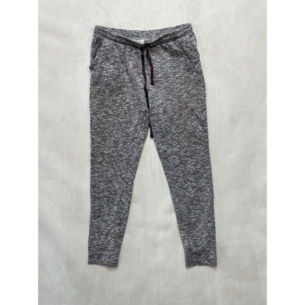 Ambiance Apparel Women Gray Space Dye Joggers Drawstring Lounge Pants Size M